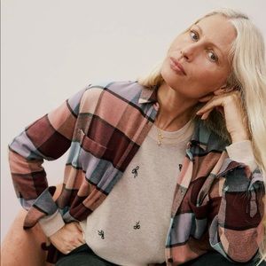 Pink and Blue Madewell Flannel -S